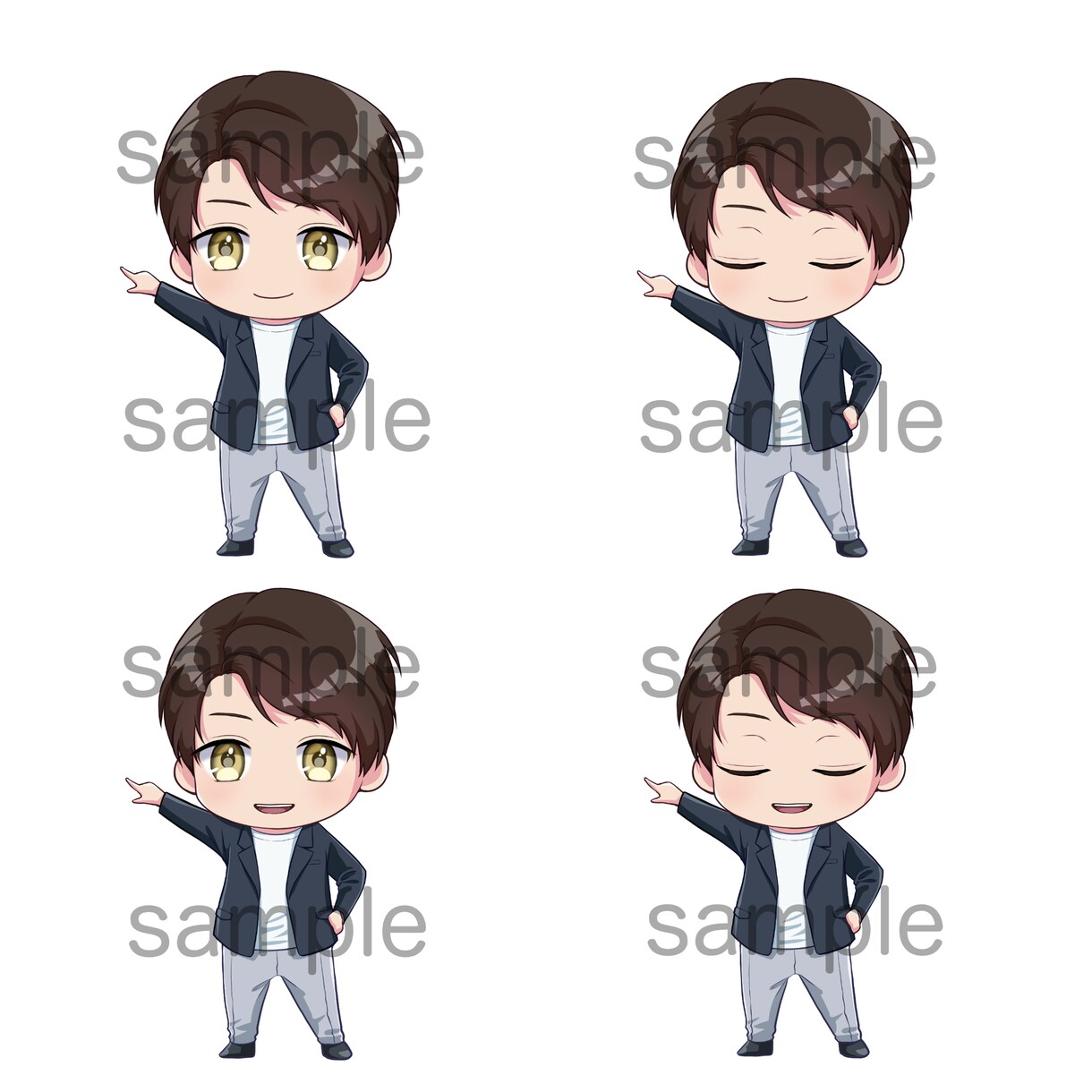 ミニキャラ(ちびキャラ)イラスト描きます 【商用利用可】2頭身のミニキャラ・アニメ塗りで描きます！ イメージ9