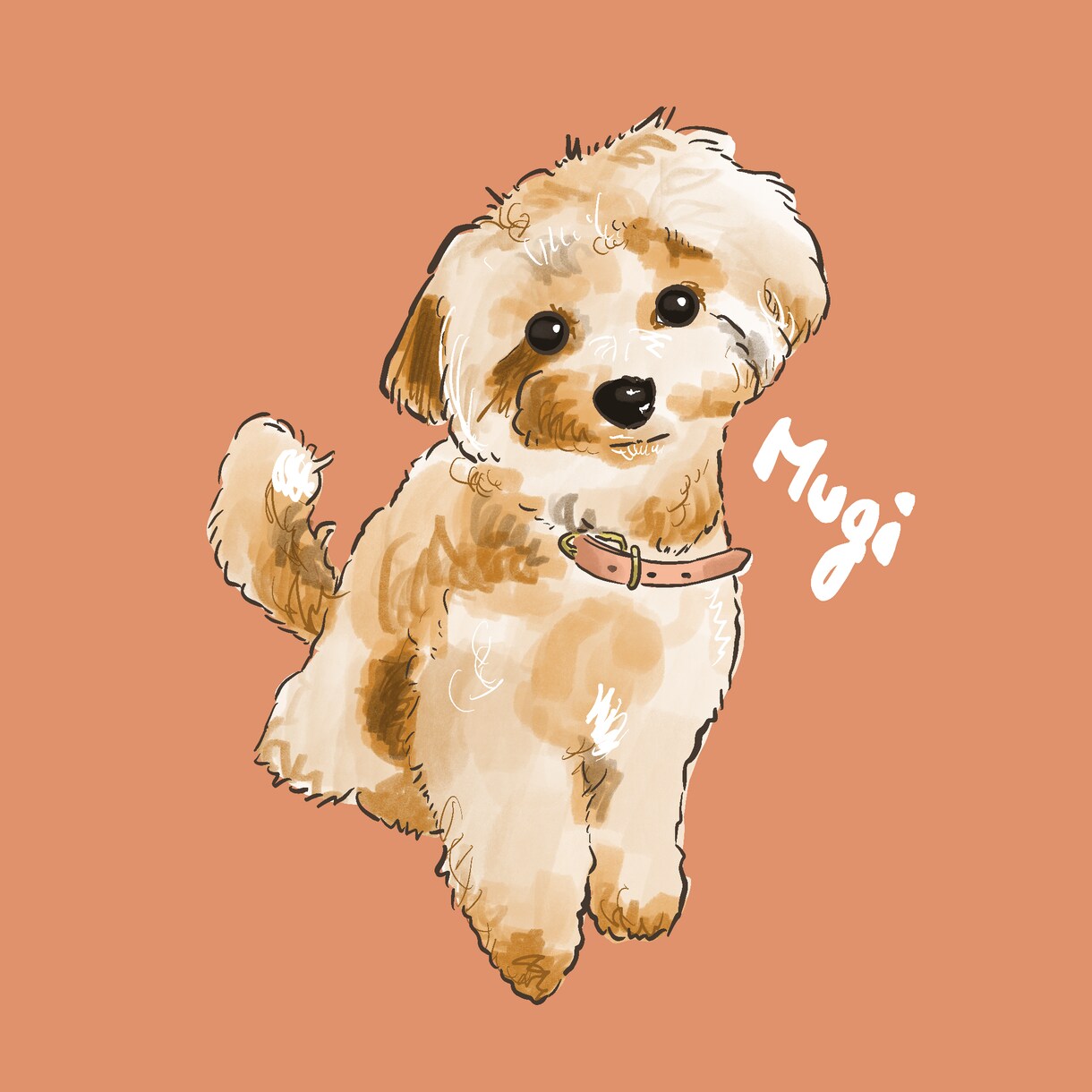 ワンコの優しいイラストを描きます 絵本のようなイラストが得意です。SNS用の絵も自信ありです！ イメージ4