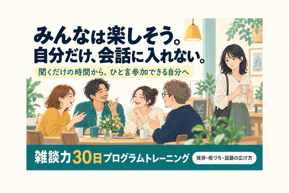 30日雑談トレーニング　 会話が続くようになります 会話がとぎれなくなるルールが身に付きます イメージ1