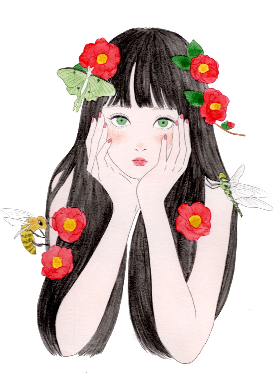 アナログタッチの大人かわいい女性イラストを描きます アイコン、メインビジュアル、ロゴなどの用途に イメージ7