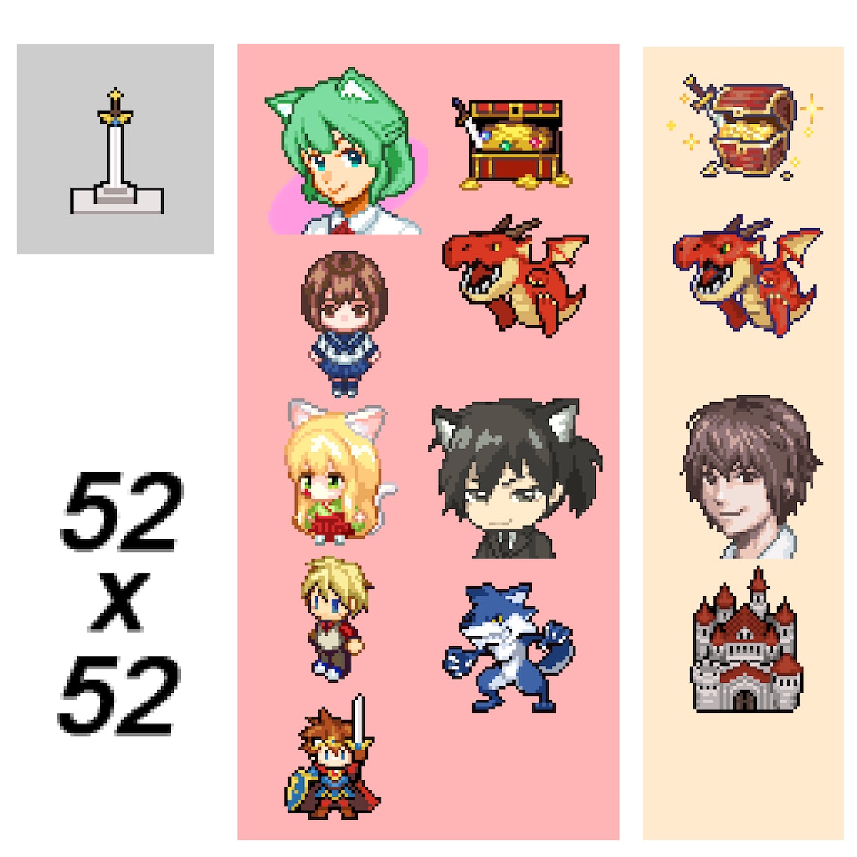 ドット絵作成します ゲーム・アニメーション・SNSなど幅広いテイストで制作 イメージ4