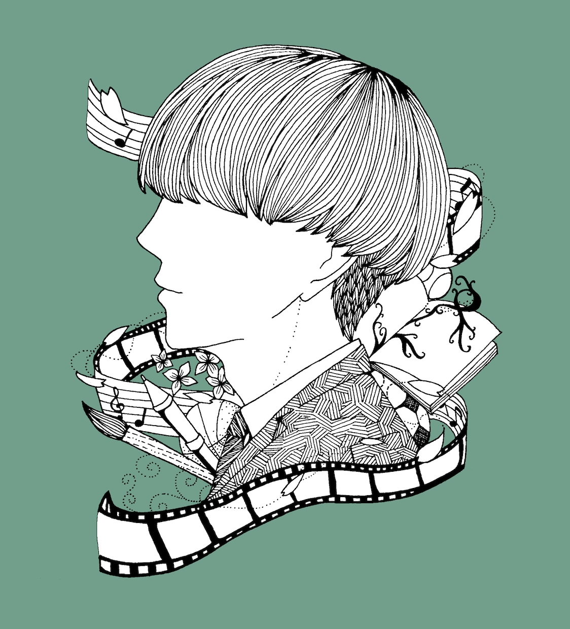 個性のあるイラストを描きます パターンや植物を使ったイラストを描いています イメージ1