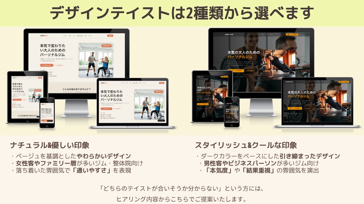 パーソナルジム・整体専門のLP製作をいたします 忙しいオーナー向けにおまかせで集客動線を構築 イメージ4