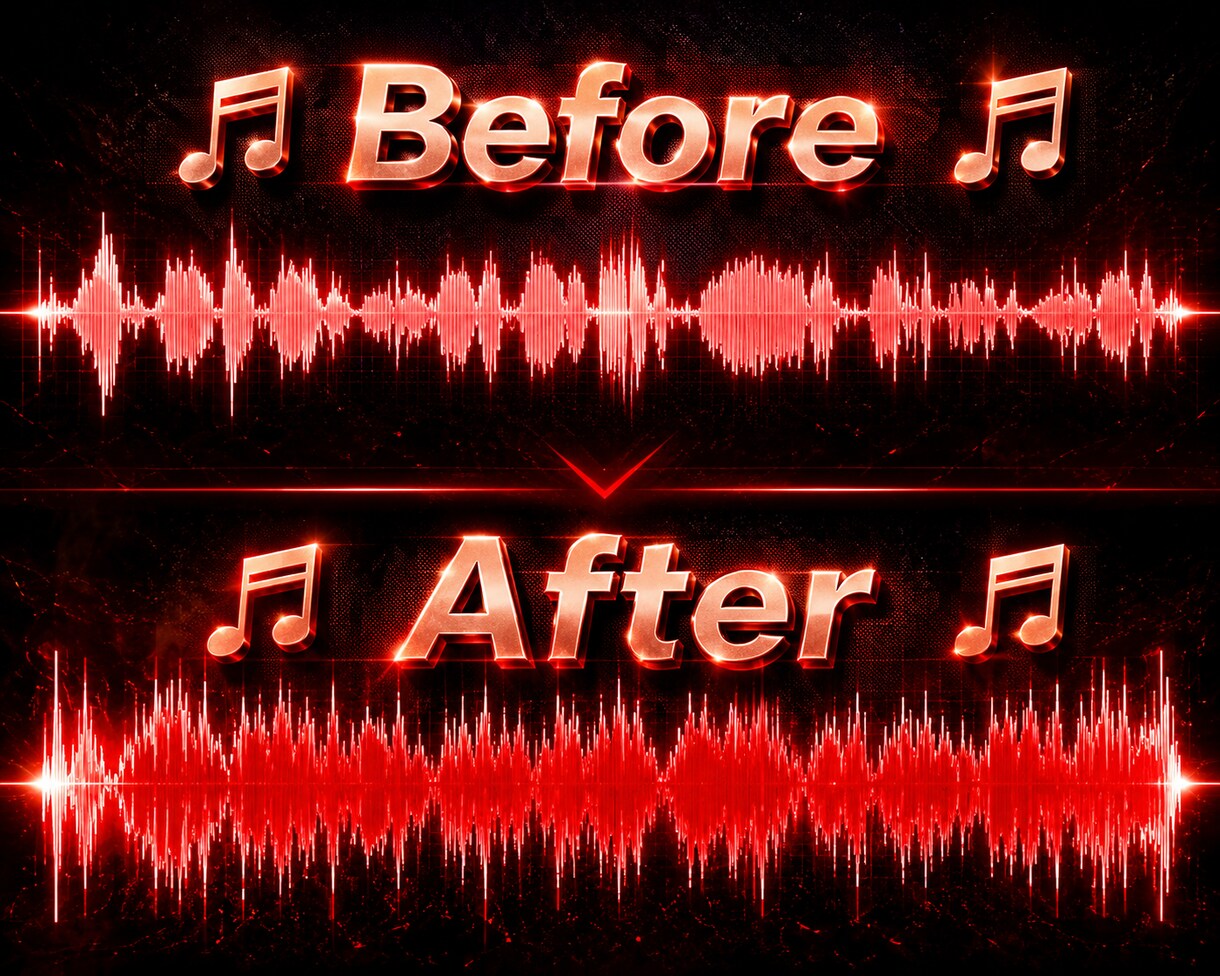音声ファイルのボリューム、音量、などを大きくします 音楽ファイルなど小さな音のレベルを市販CDなみに大きくします イメージ2