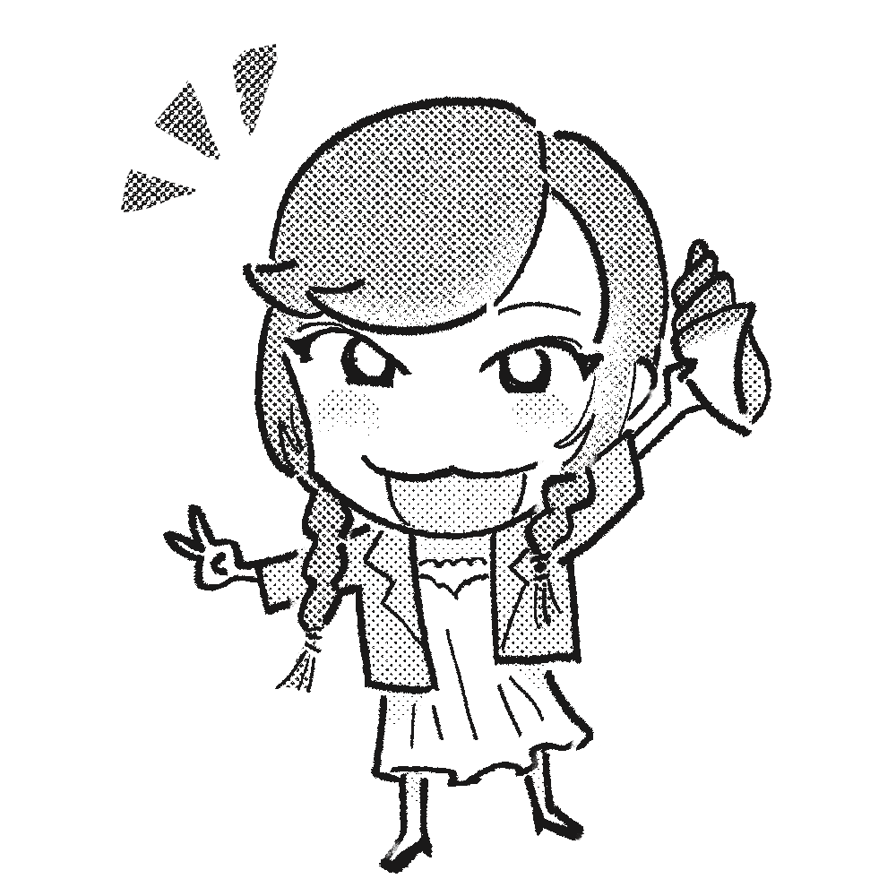 オプション1つ無料中！モノクロで似顔絵を描きます 漫画風のトーンでモノクロ彩色した、デフォルメ似顔絵です。 イメージ2