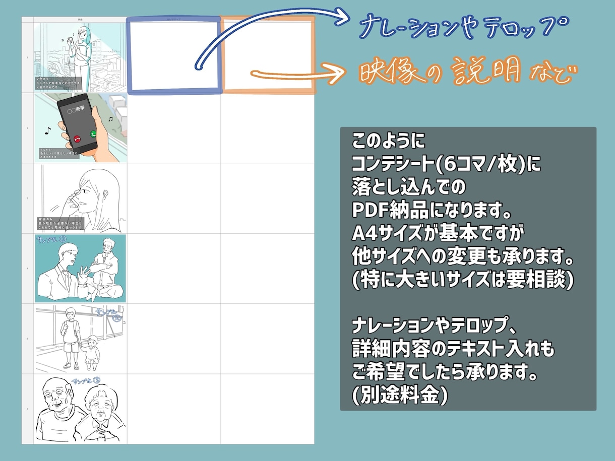 絵コンテ制作します わかりやすくシンプルな絵コンテを制作します！カラー対応！ イメージ8