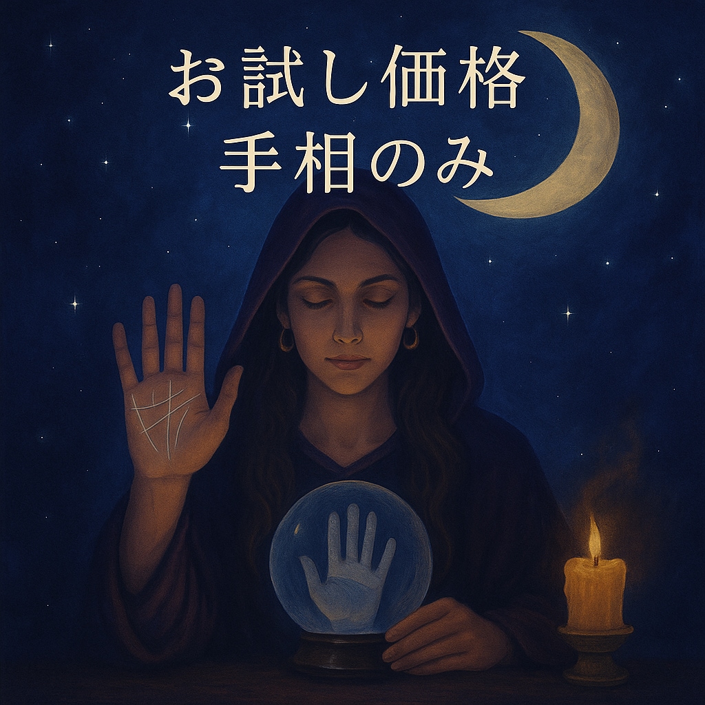 手相から導く性格と運勢を占います 手相の線を根拠に丁寧に読み解きます イメージ1