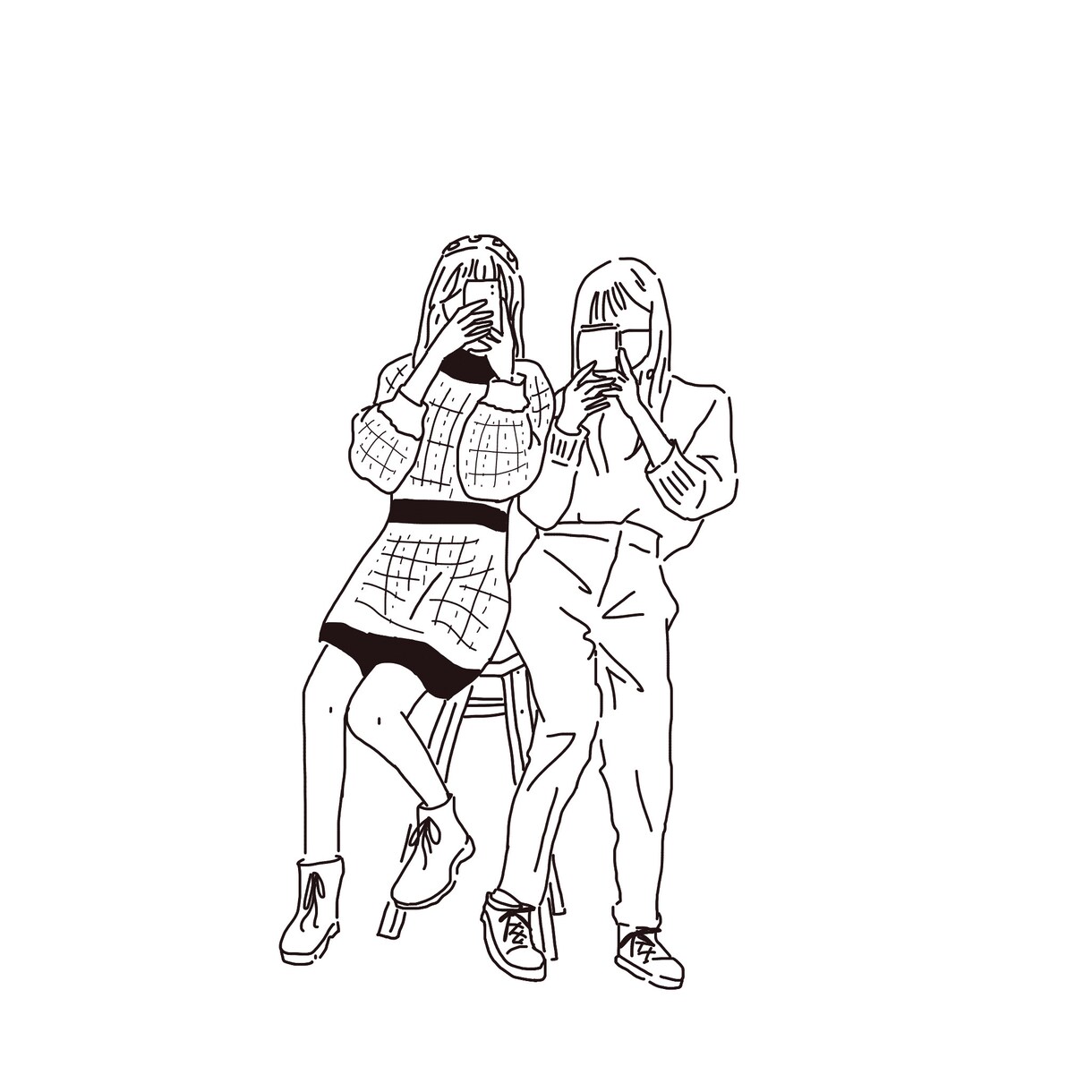 お洒落でナチュラルな線画イラスト描きます アイコンやウェルカムボードやプチギフトにもぴったりです◎ イメージ5