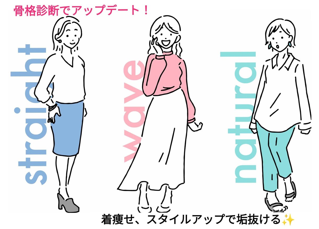 スタイルアップが叶う✨骨格診断をいたします 自宅で気軽に受けられる！診断後にお似合いのアイテムをご提案☆ イメージ1