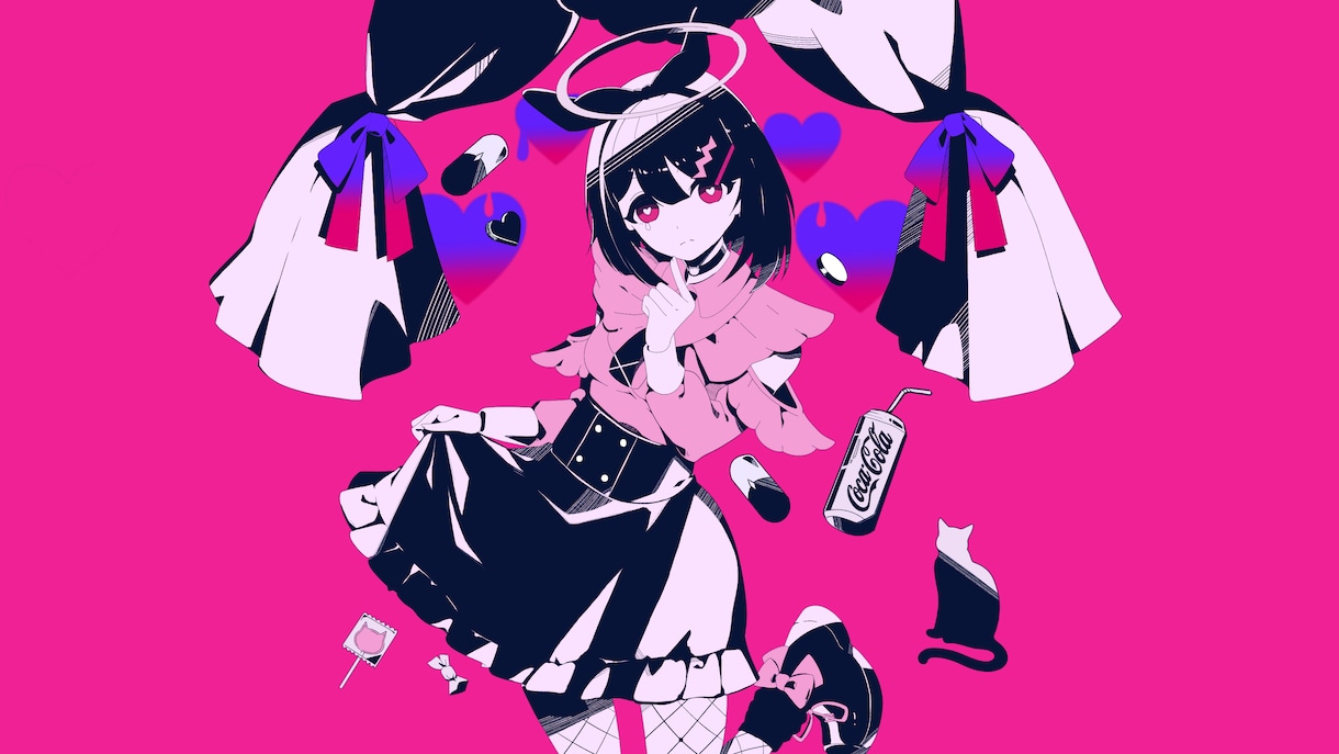 歌ってみたのイラストお描きします かわいい系やかっこいいものも描けます！ イメージ2