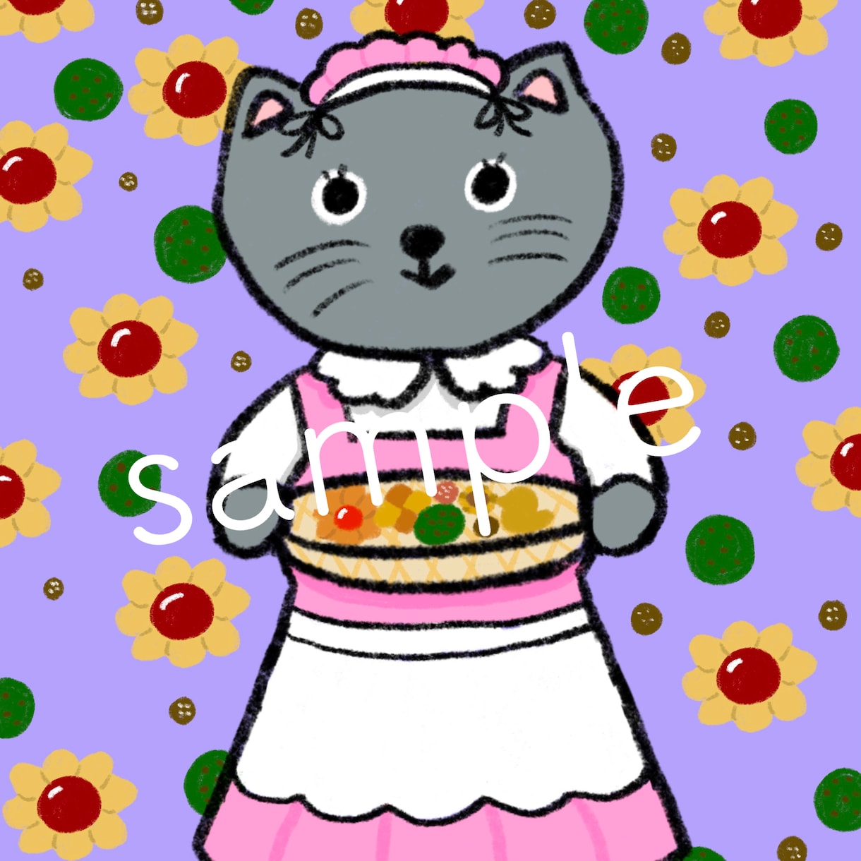 動物たちのメルヘンな世界のSNSアイコンを描きます 可愛い世界のゆめのくにへようこそ イメージ1