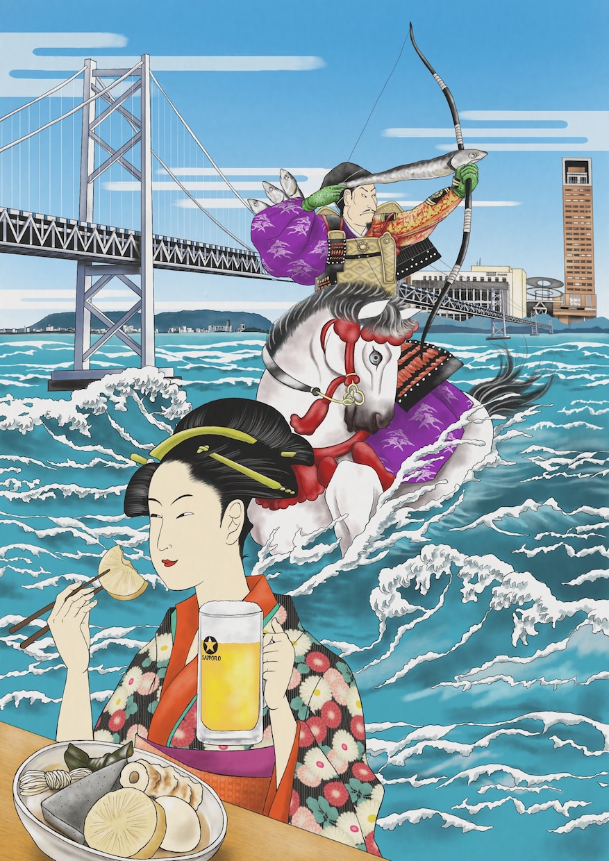 切り絵、浮世絵風の日本画イラストお描きします ポスター、絵本の挿絵に一味違うイラストでインパクトを！ イメージ4
