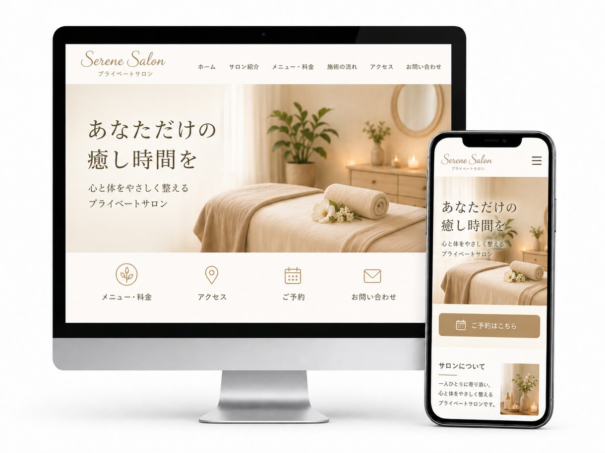 個人様向け！サロン・教室・店舗HP制作します Googleマップ対応・維持費ほぼ0円・公開までサポート イメージ3