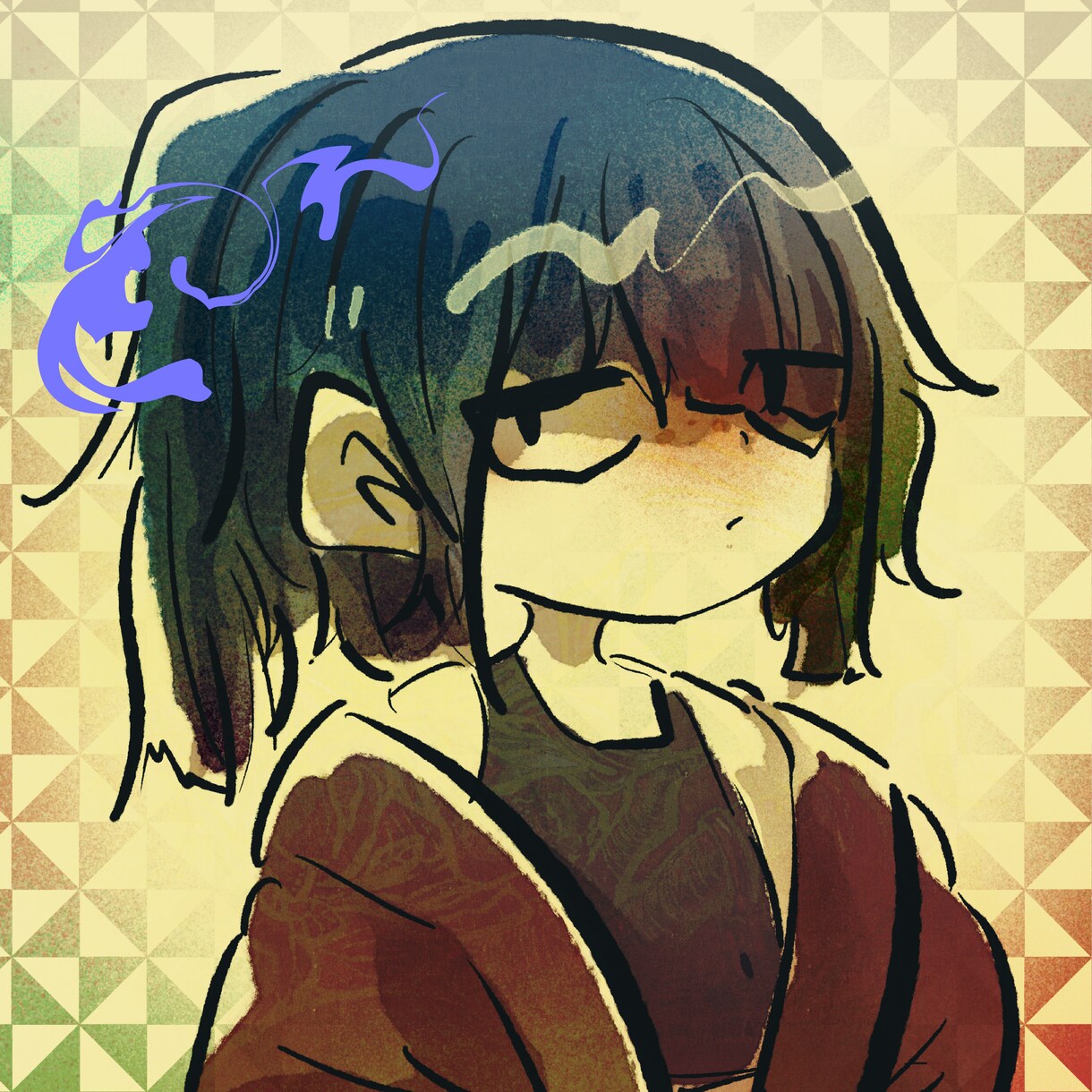 ゆるい和風なアイコン用イラスト描きます どこか和風、かつゆるい感じのバストアップアイコンを描きます。 イメージ6