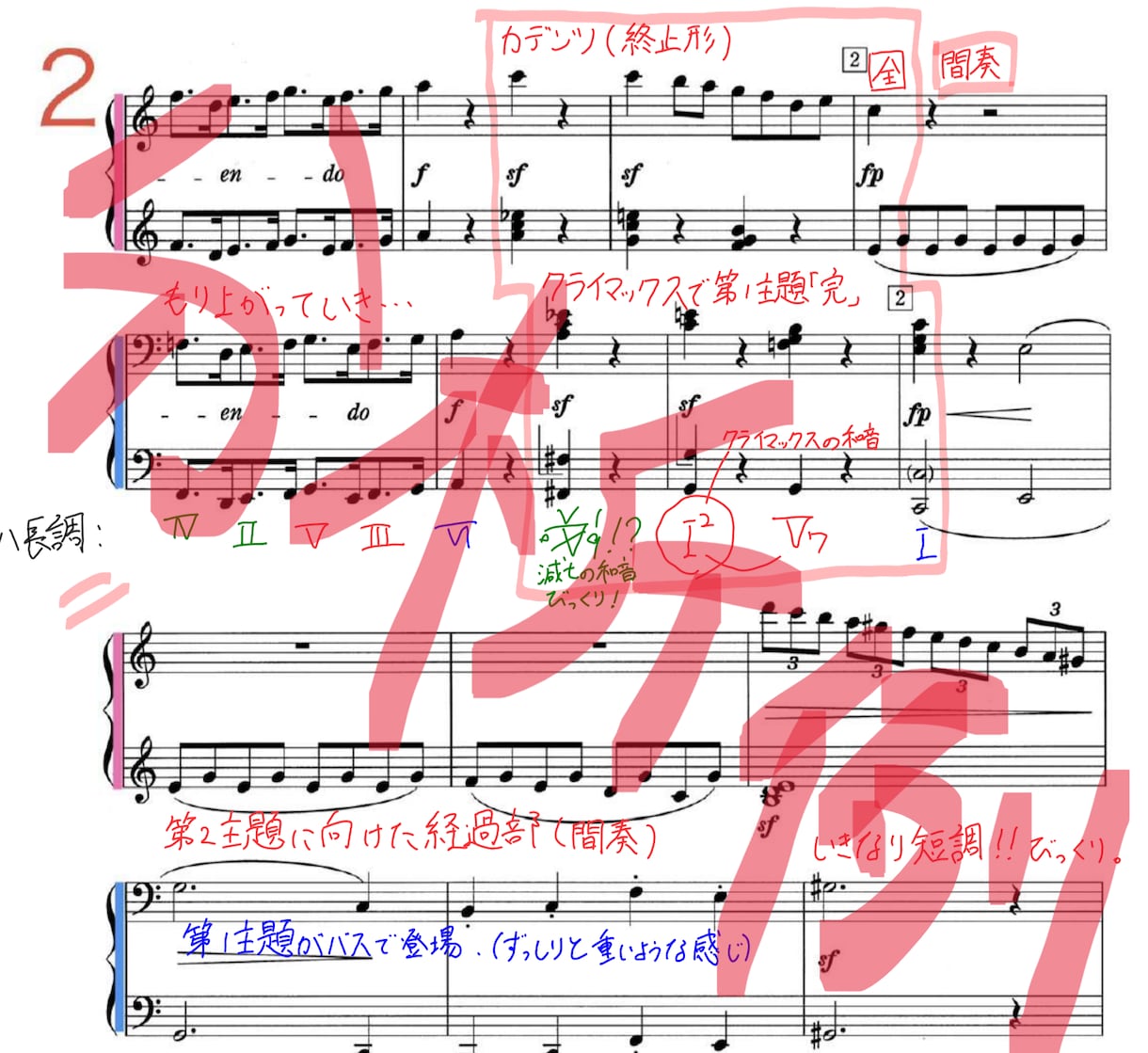クラシックの楽曲分析のレッスンをいたします 楽曲に対する理解を深め、演奏や作曲に活かしましょう！！ イメージ3