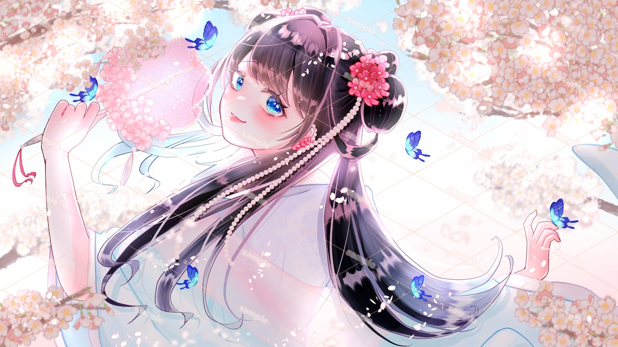 歌ってみた・MVの一枚絵、合唱立ち絵お描きします 透明感抜群！オリジナルイラストで魅力をプラス！ イメージ10