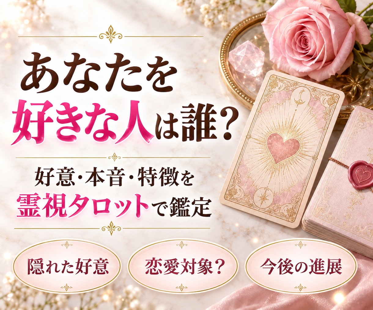 あなたを好きな人は誰？隠れた好意を丁寧に霊視します あなたを想う人は誰？好意・本音・特徴・相性・恋愛進展を鑑定 イメージ3