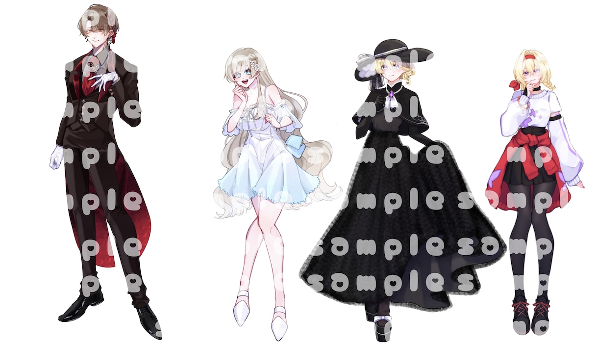 TRPG用やコテキャシート用に♡立ち絵描きます ご希望に合わせて塗り方変更も可能です！◎ イメージ1