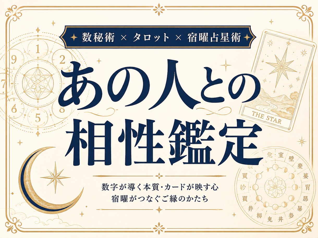3占術・8項目であなたとお相手を鑑定します あの人との距離感に迷ったら、まずここへ イメージ1