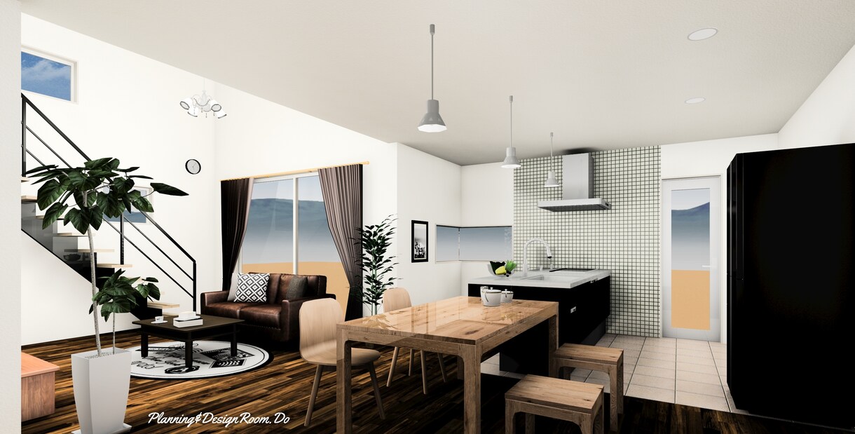 戸建て住宅の3D室内パース作成いたします 建築CADにて高品質なリアルCGを提供いたします。 イメージ5