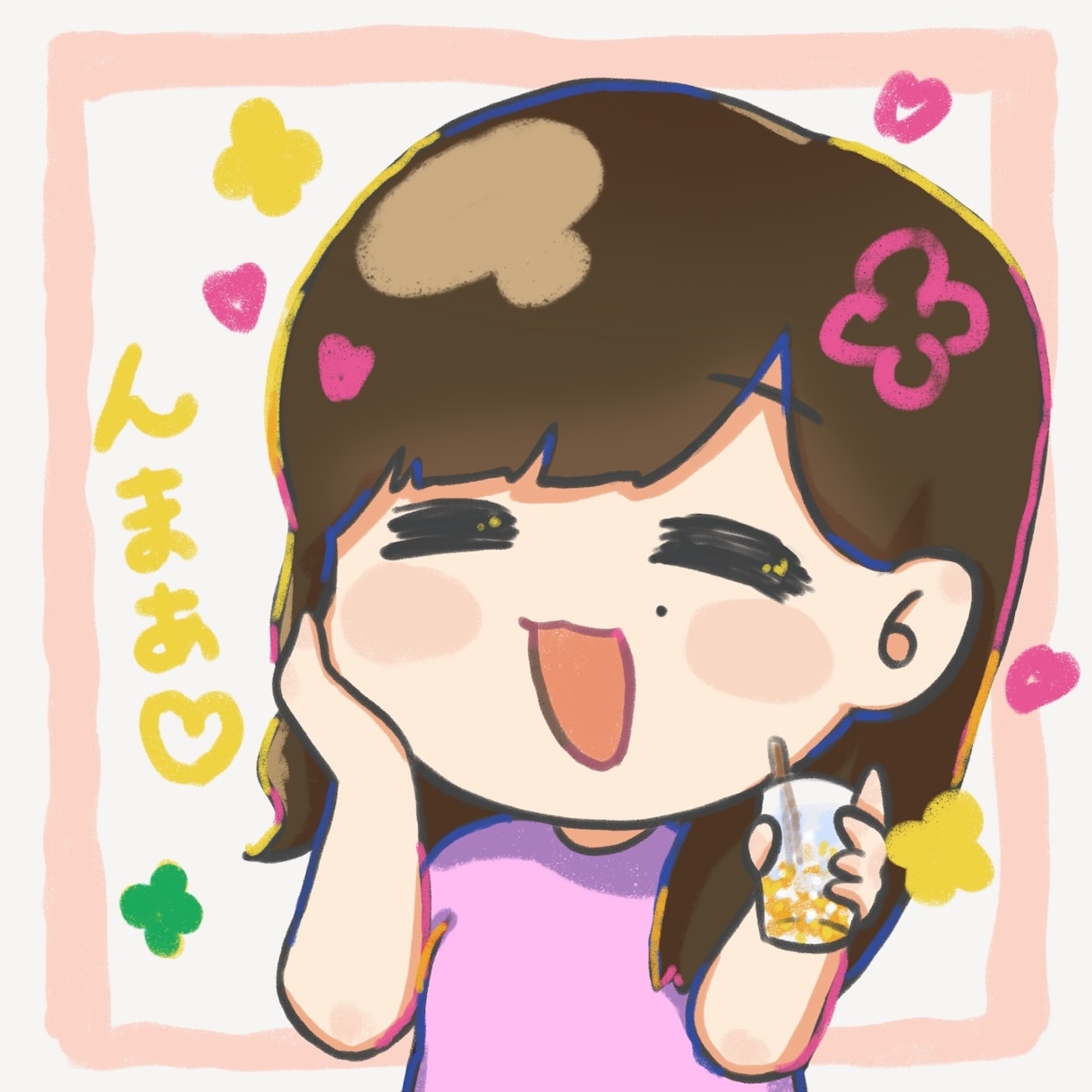 SNSのアイコンを描きます 正方形のイラストでアイコン用に作成します！ イメージ2