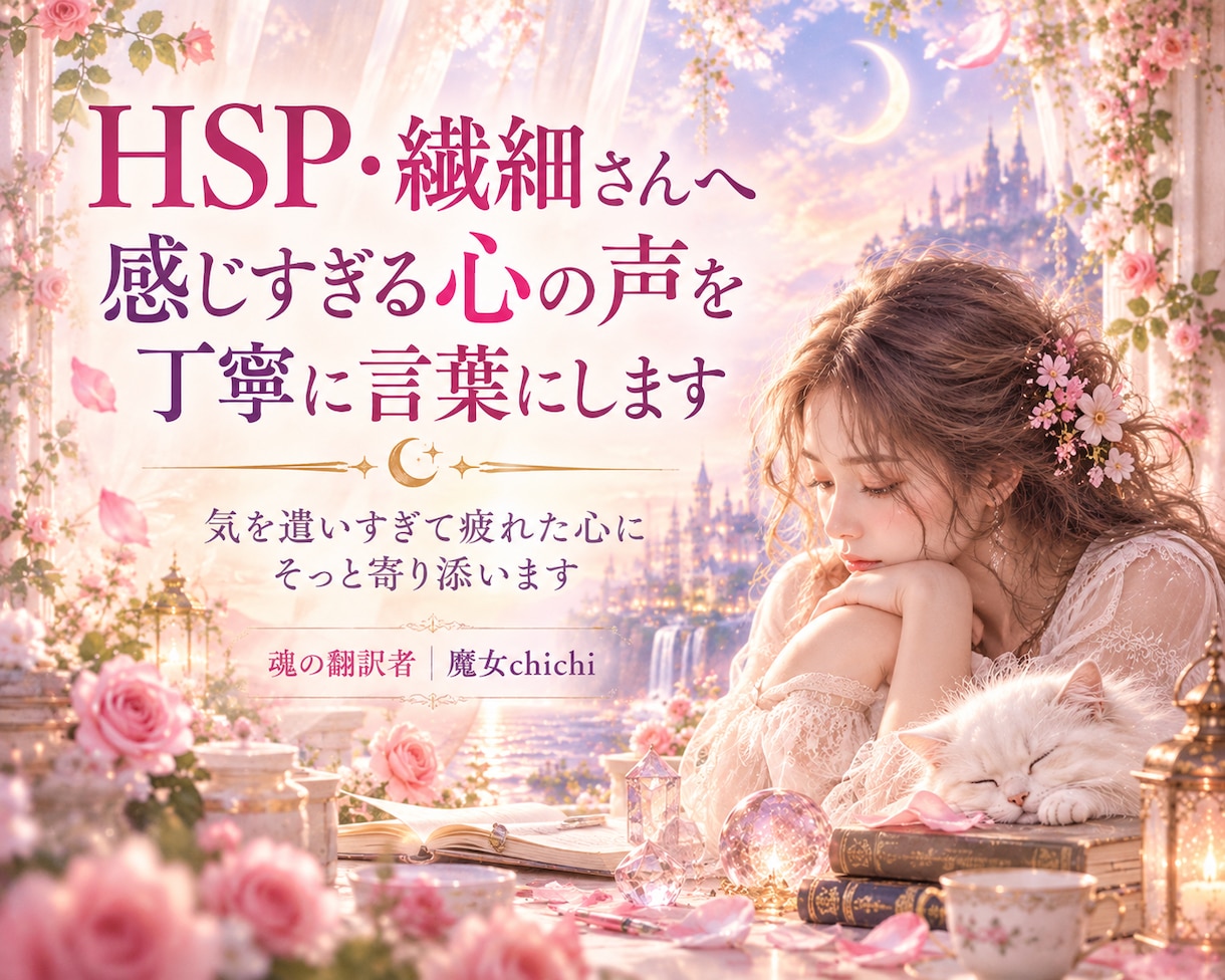 HSP・繊細さんの心にある想いを丁寧に整理します 感じすぎる心の奥にある、本当の気持ちを一緒に見つめます イメージ1