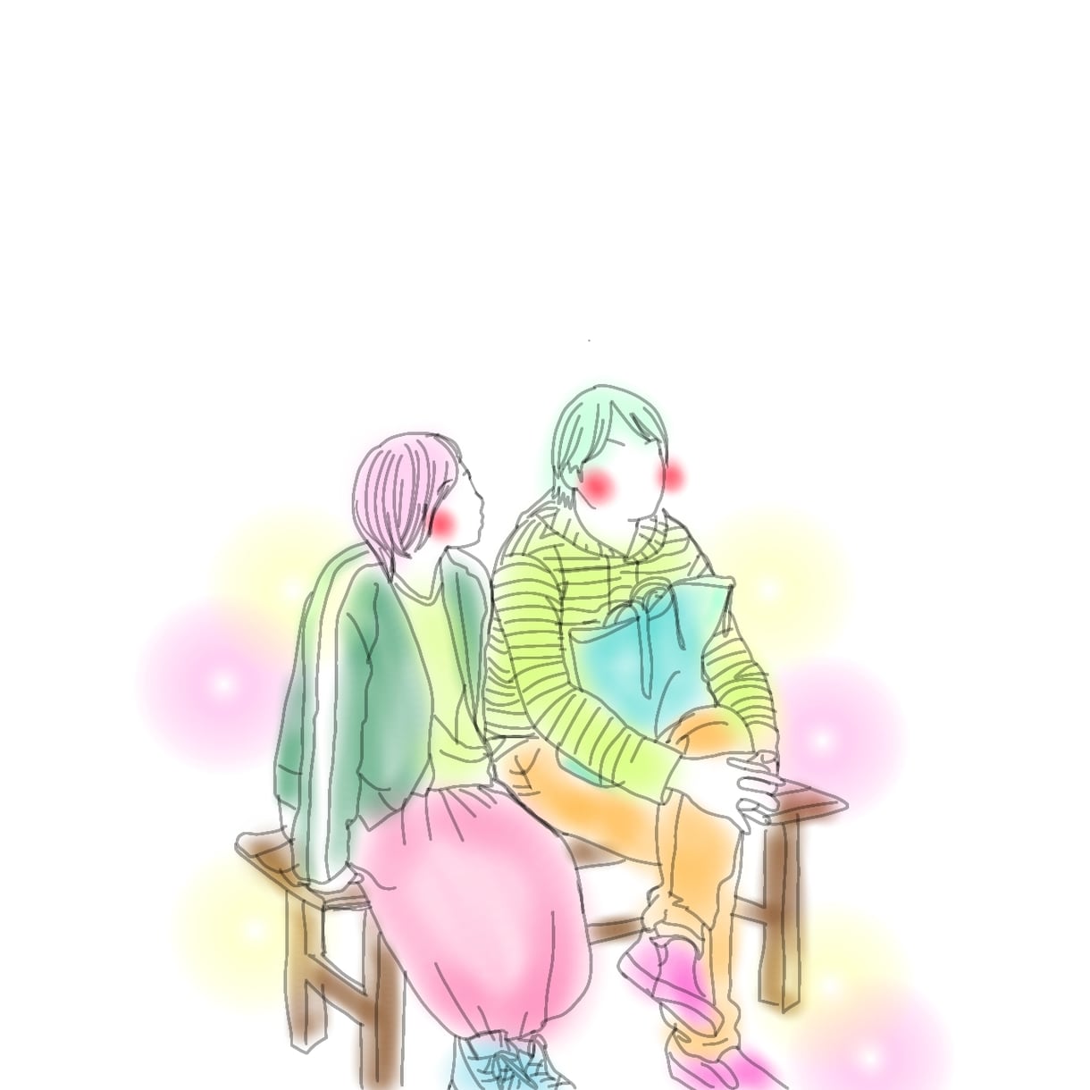 写真をトレースして線画イラストを作成します カラフルでゆるふわなイラストにいたします。 イメージ7