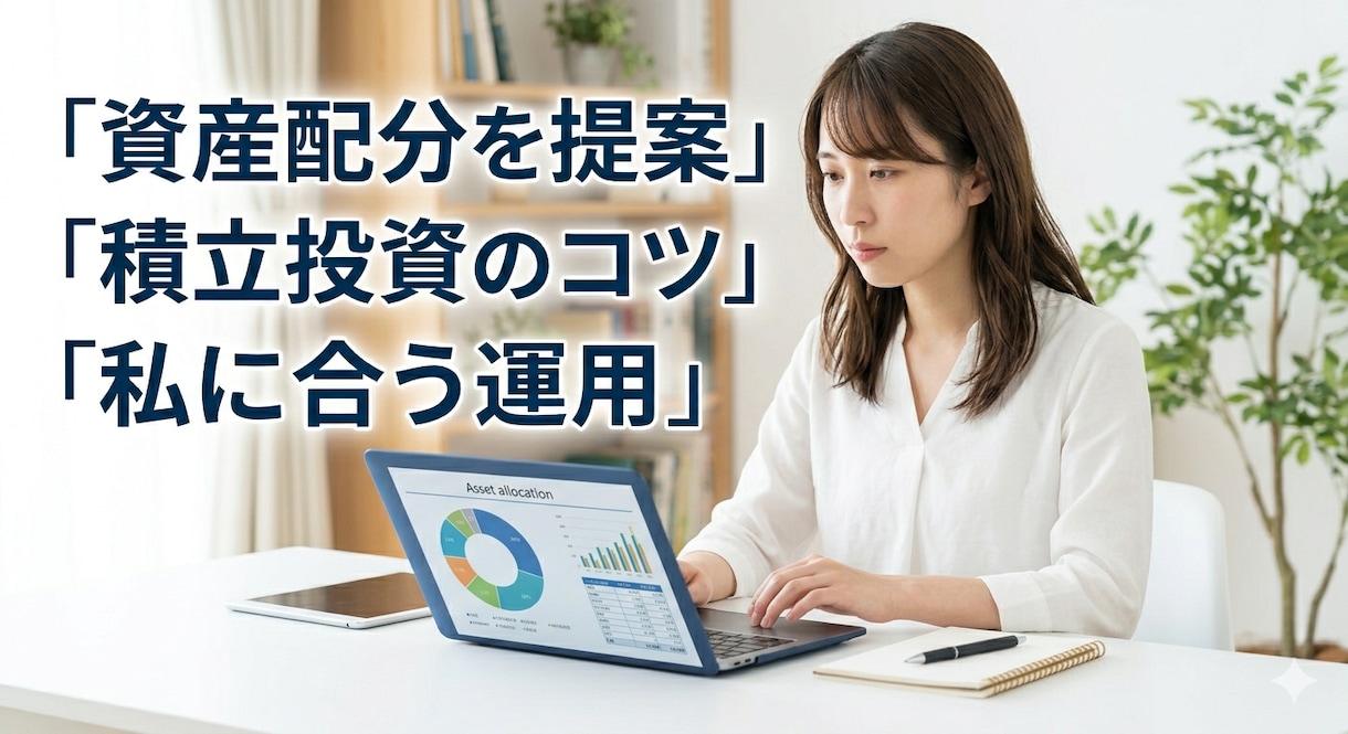 新NISA活用！初心者のためのプランを作成します 「特別価格」あなたに最適な投資の基礎と資産配分を提案！ イメージ2