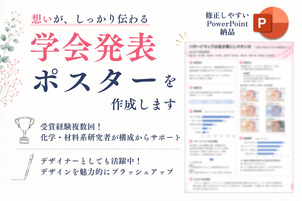 伝わる学会発表ポスター作成します 受賞経験複数回!理系研究者にデザインも構成もお任せください イメージ1