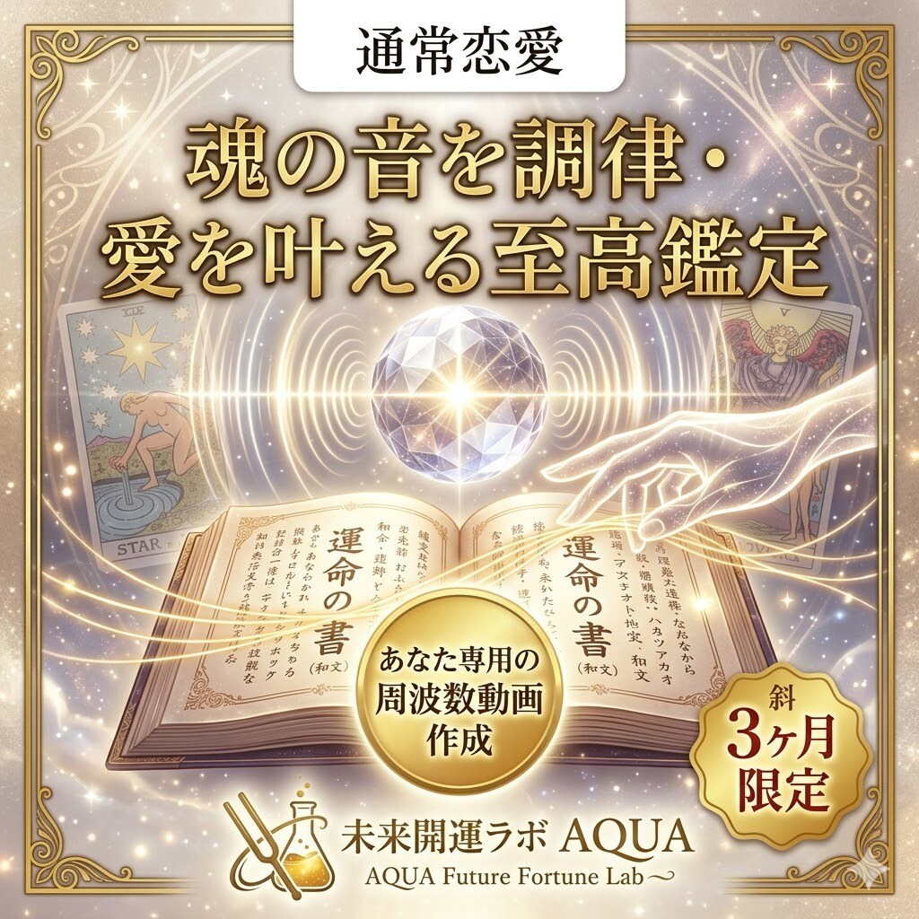あなた専用の魂の周波数で運勢を調律します 恋愛鑑定＋あなただけの恋愛周波数ヒーリング曲動画 イメージ1