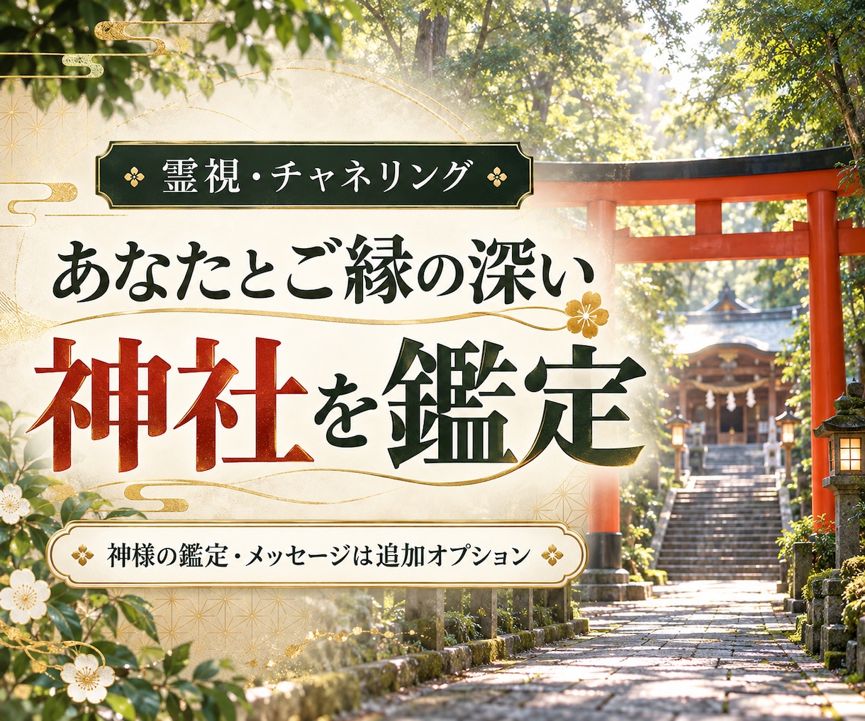 あなたとご縁の深い神社を霊視鑑定します 参拝先に迷うあなたへ｜神様の鑑定・メッセージは追加できます イメージ1