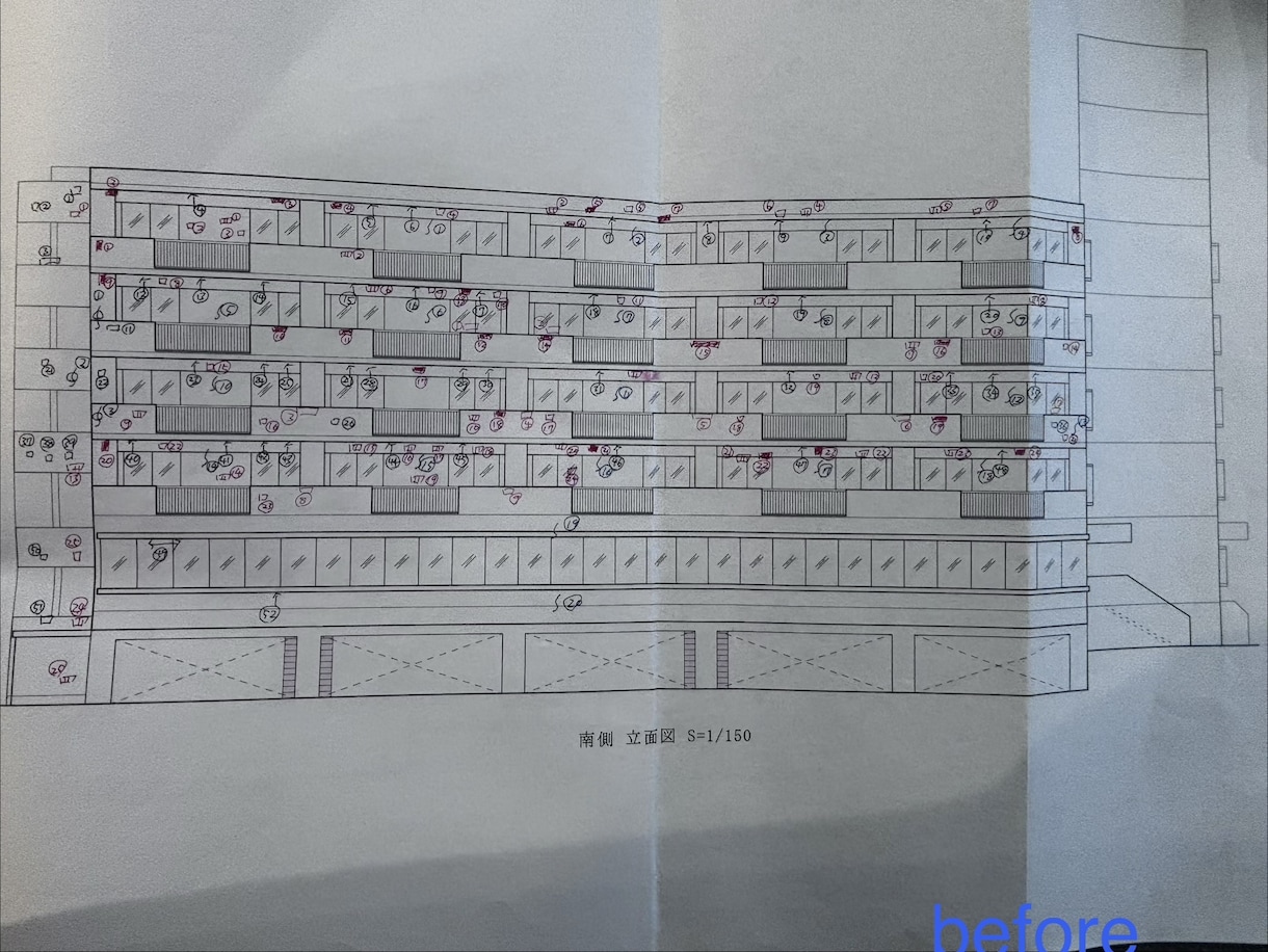 外壁改修工事の劣化図作成致します 提出用に見やすくキレイに図面化します イメージ4