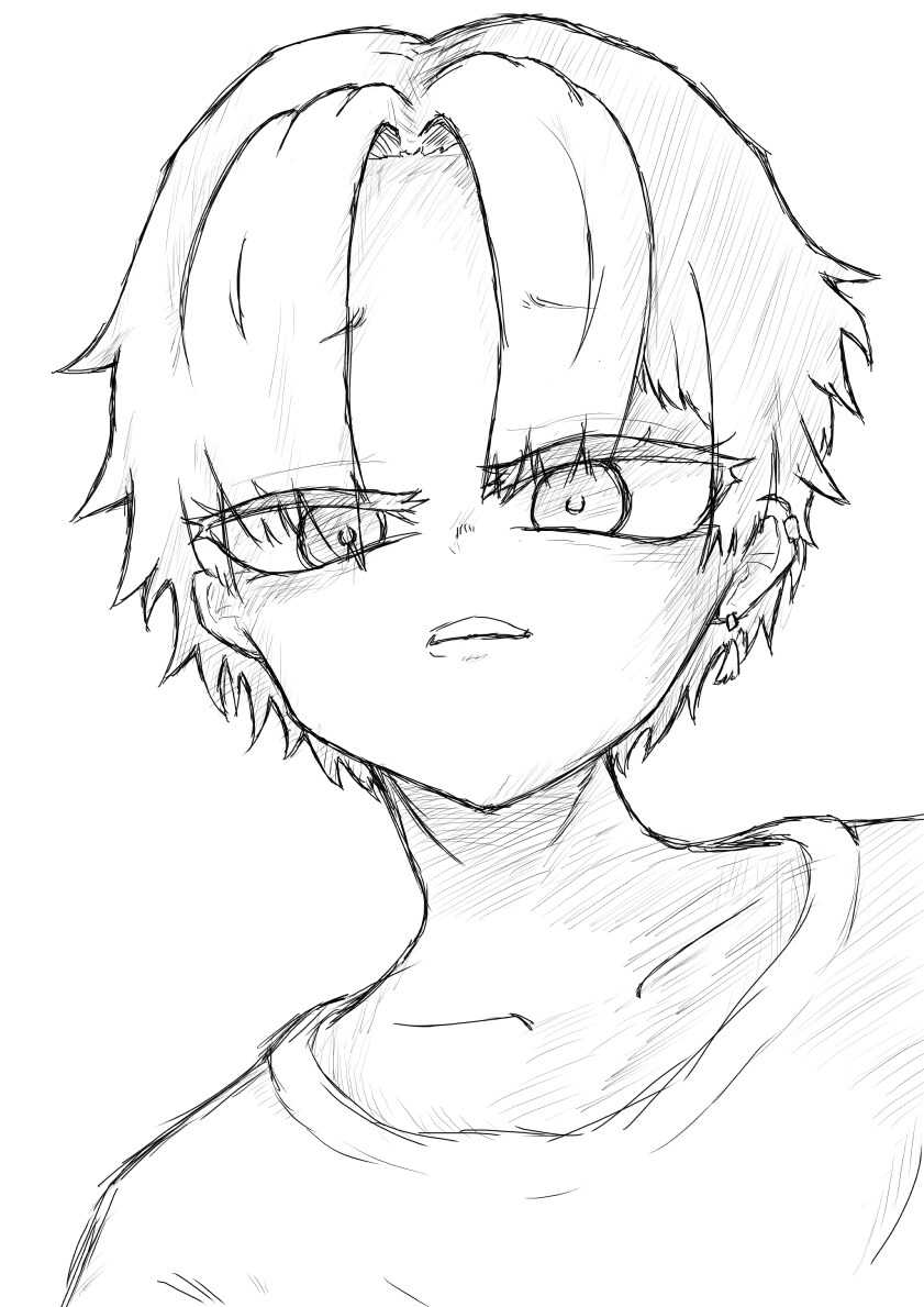 モノクロでかっこいい、かわいいイラスト描きます 何でも要望に応えます　全身や色塗りのオプションもあります イメージ2
