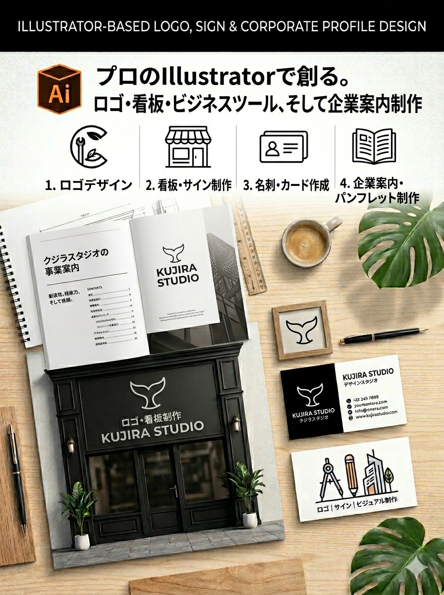ロゴ・名刺・看板まで企業デザイン制作承ります 初回ラフアップ無料‼︎イメージをお確かめください‼︎ イメージ1