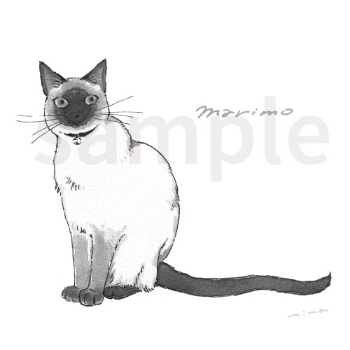 ペット似顔絵◆うちのこイラストお描きします おなまえ付き★インク１色でおしゃれにカッコかわいく イメージ1