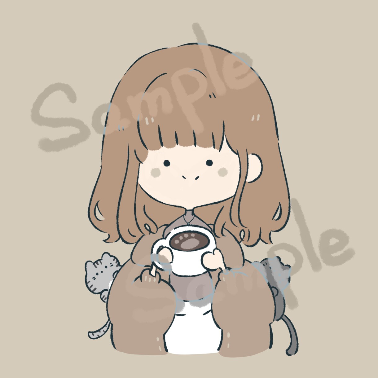 ゆるかわSNSアイコン＊作成致します シンプルで使いやすいアイコンです イメージ4