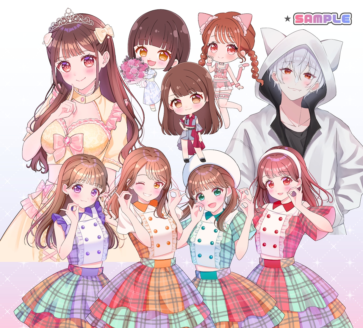 フラスタ・生誕Tシャツ等かわいいイラスト描きます 大切な人へ、イラストで想いを伝えてみませんか？ イメージ2