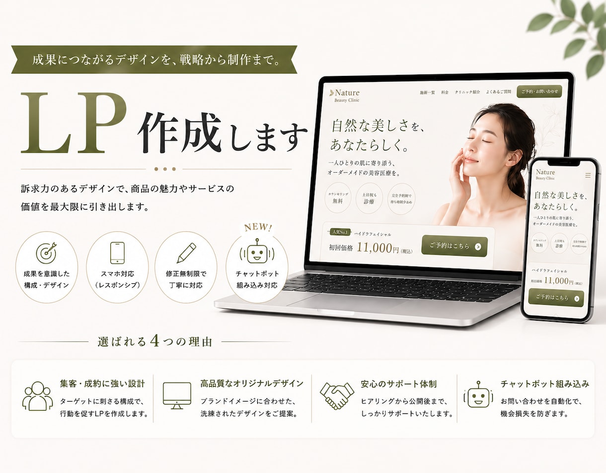 小規模事業者向けにシンプルなLP・HP制作します 伝わる1ページをていねいに。初めて作る方の最初の1枚 イメージ1