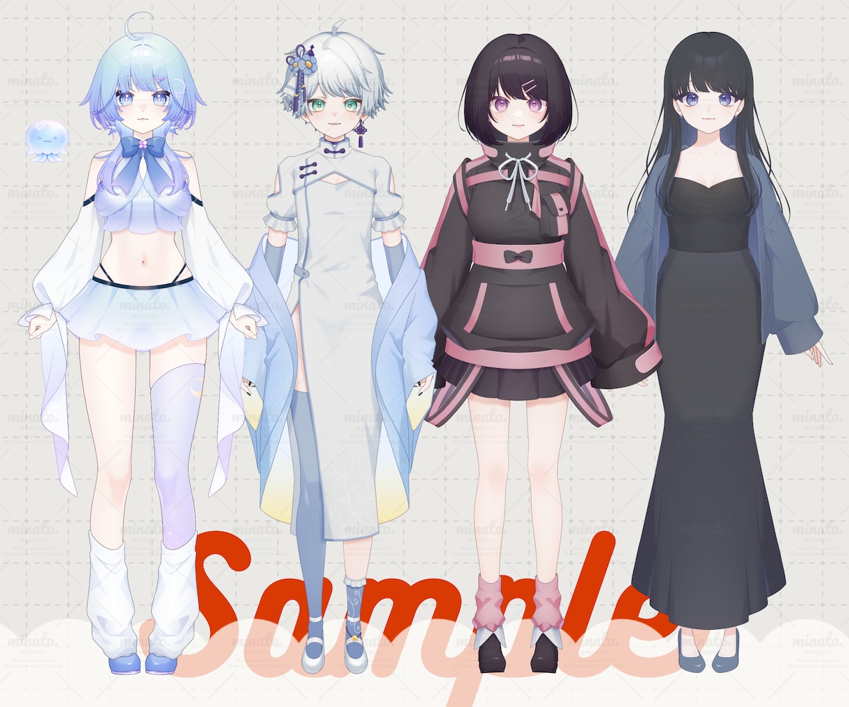 値下中！Live2D用パーツ分けイラスト制作します キャラデザは持込もおまかせもOK！かわいく魅力的に制作します イメージ6