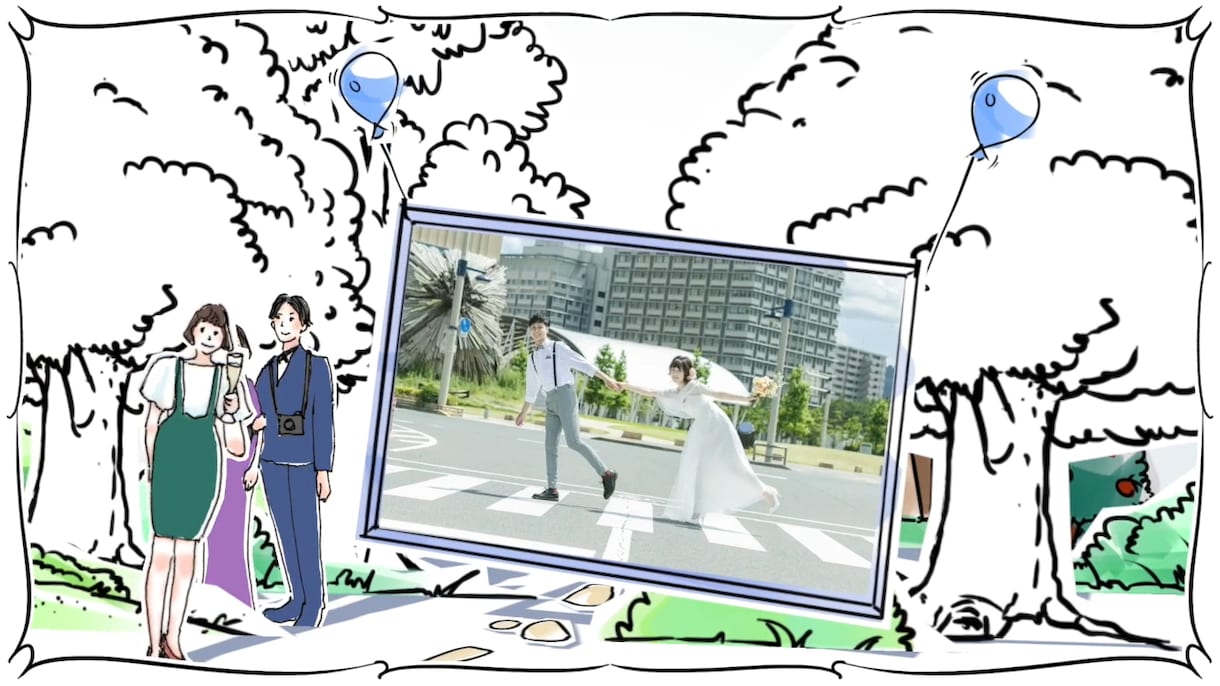 お洒落なアニメ風オープニングムービーをお作りします オシャレな水彩画を多用しアニメのような仕上がりに♪ イメージ8