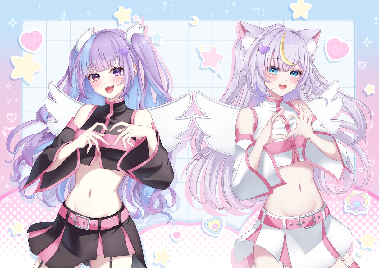 ご希望に沿ったイラストを制作致します 様々な用途に対応します！配信、MV、歌ってみたなどetc イメージ2