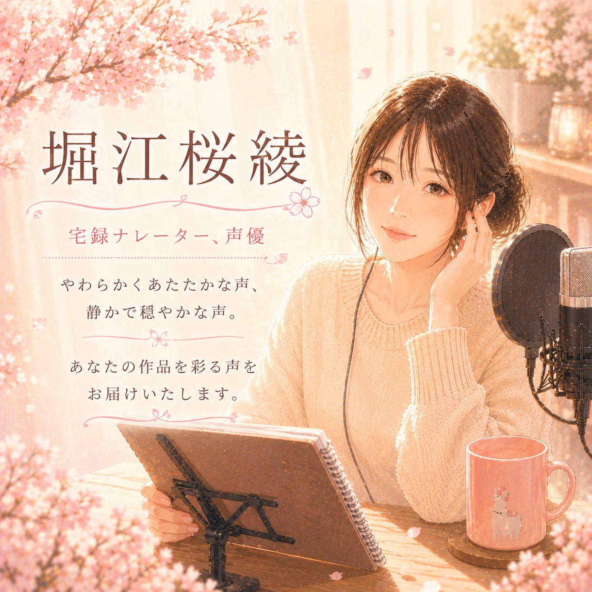 明るい声、落ち着いた声、様々な声をお届けします ぜひみなさまの作品を彩るお手伝いをさせてください！ イメージ1