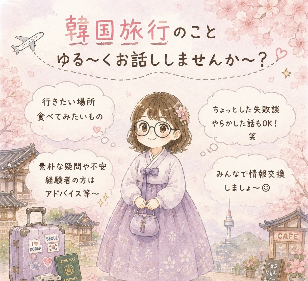 韓国旅行・推し活話や遠征の話をお聞きします 雑談・ソウル旅・釜山旅・遠征話なんでもお話しましょ〜♪ イメージ5