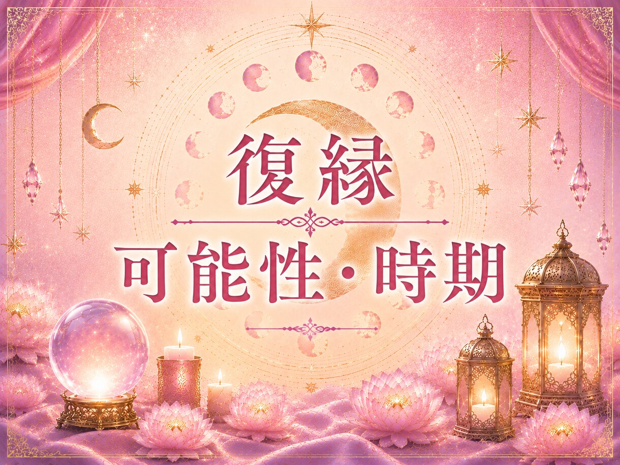 復縁・やり直し運をタロット×命術で鑑定いたします 12h以内☆元恋人とやり直せるか・タイミングを占います イメージ1