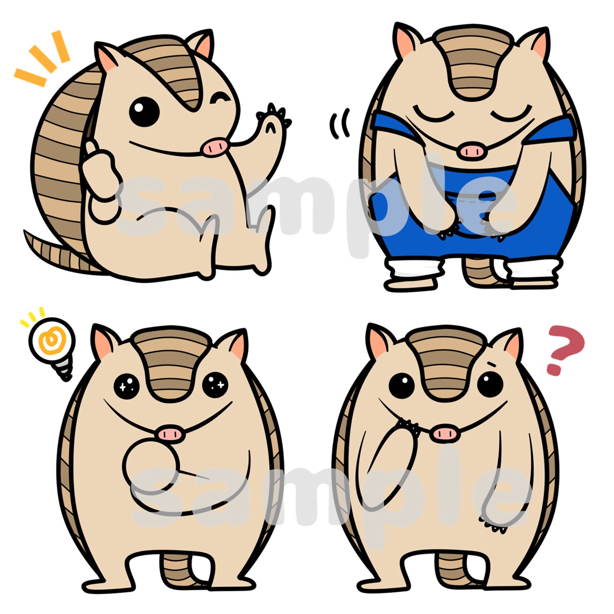 動物や人間キャラのデフォルメイラスト描きます ＳＮＳのアイコンやブログに載せる絵を描かせてください！ イメージ6