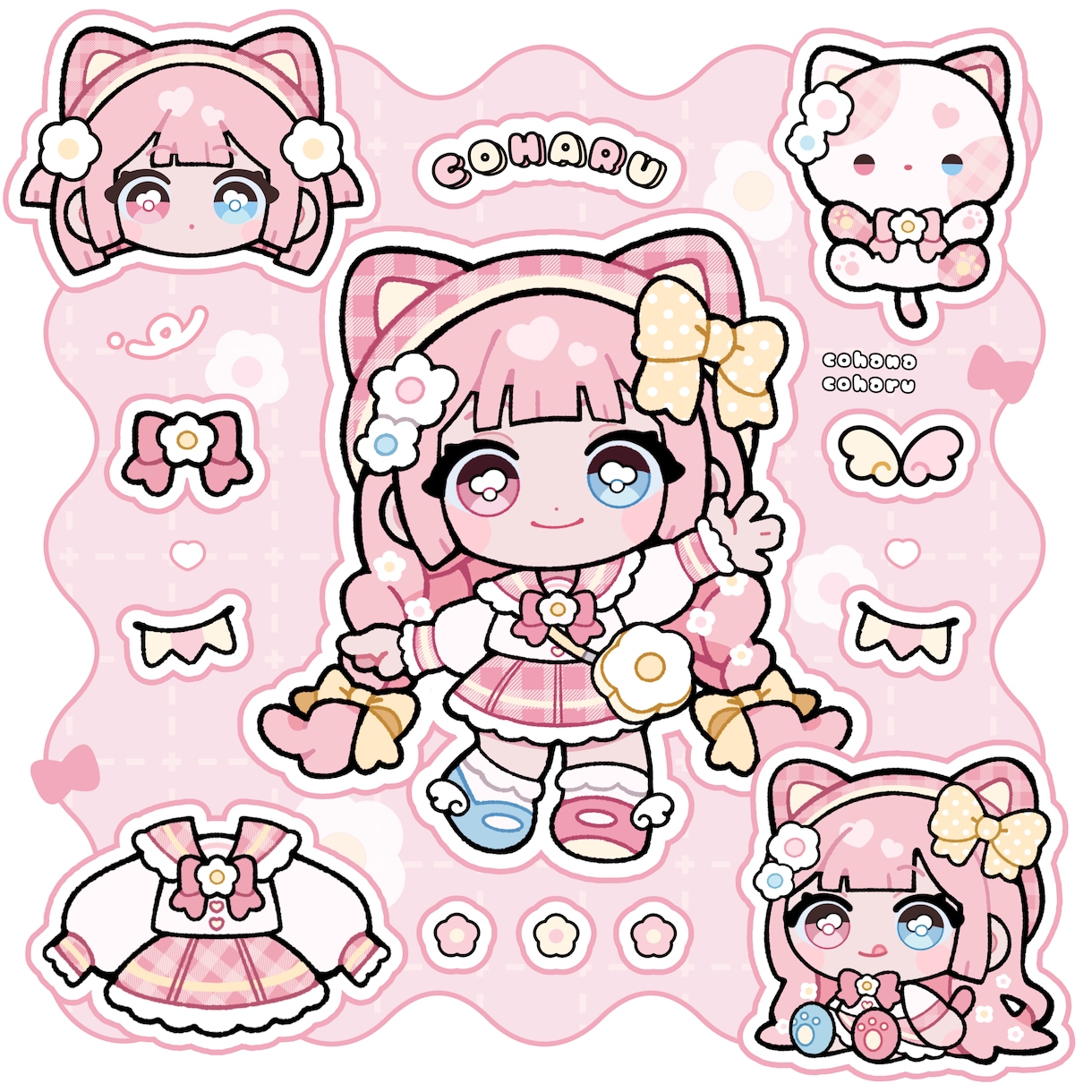 もちもち！シール風／ちびキャラ／SDを描きます 動画や配信、グッズ映え◎シール紙やネップリにもおすすめ！ イメージ1