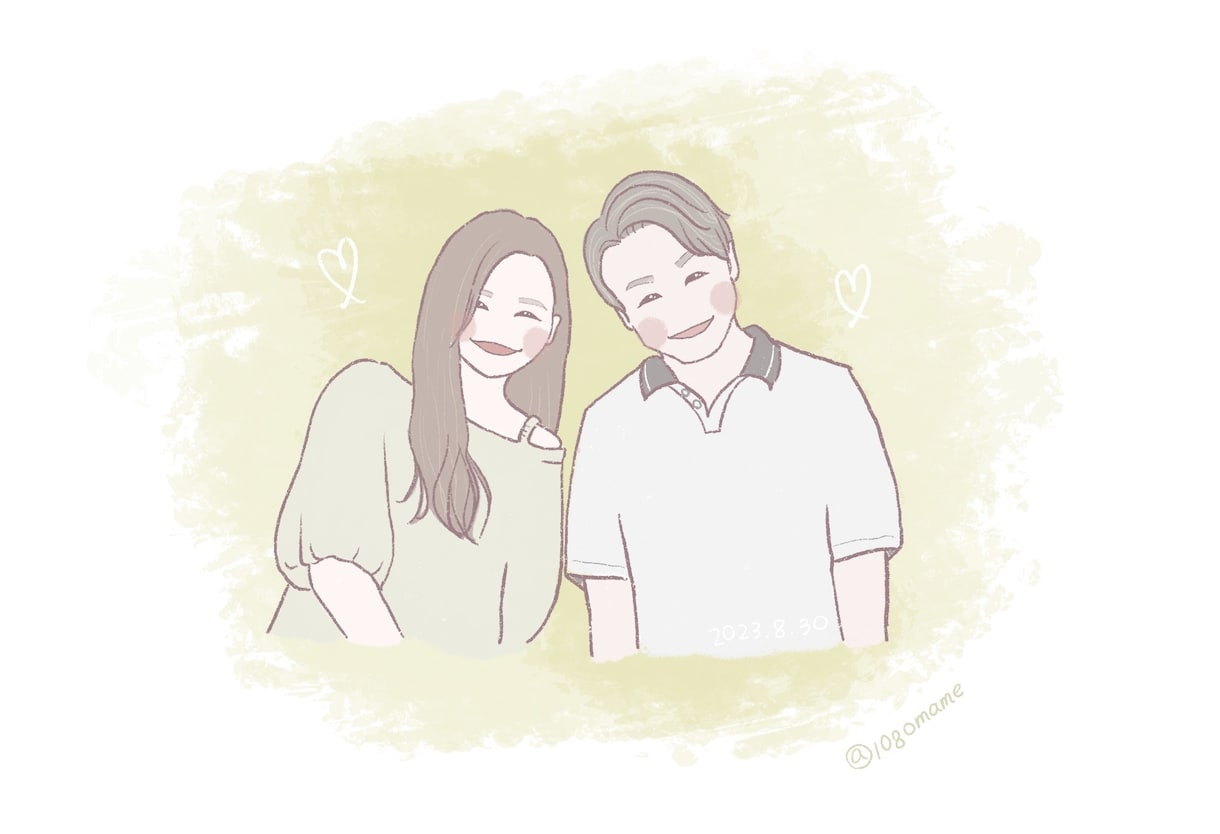 デジタル手描き！やさしい似顔絵イラスト描きます 〜ご家族、カップル、親子、ペットも！にこにこ似顔絵〜 イメージ6
