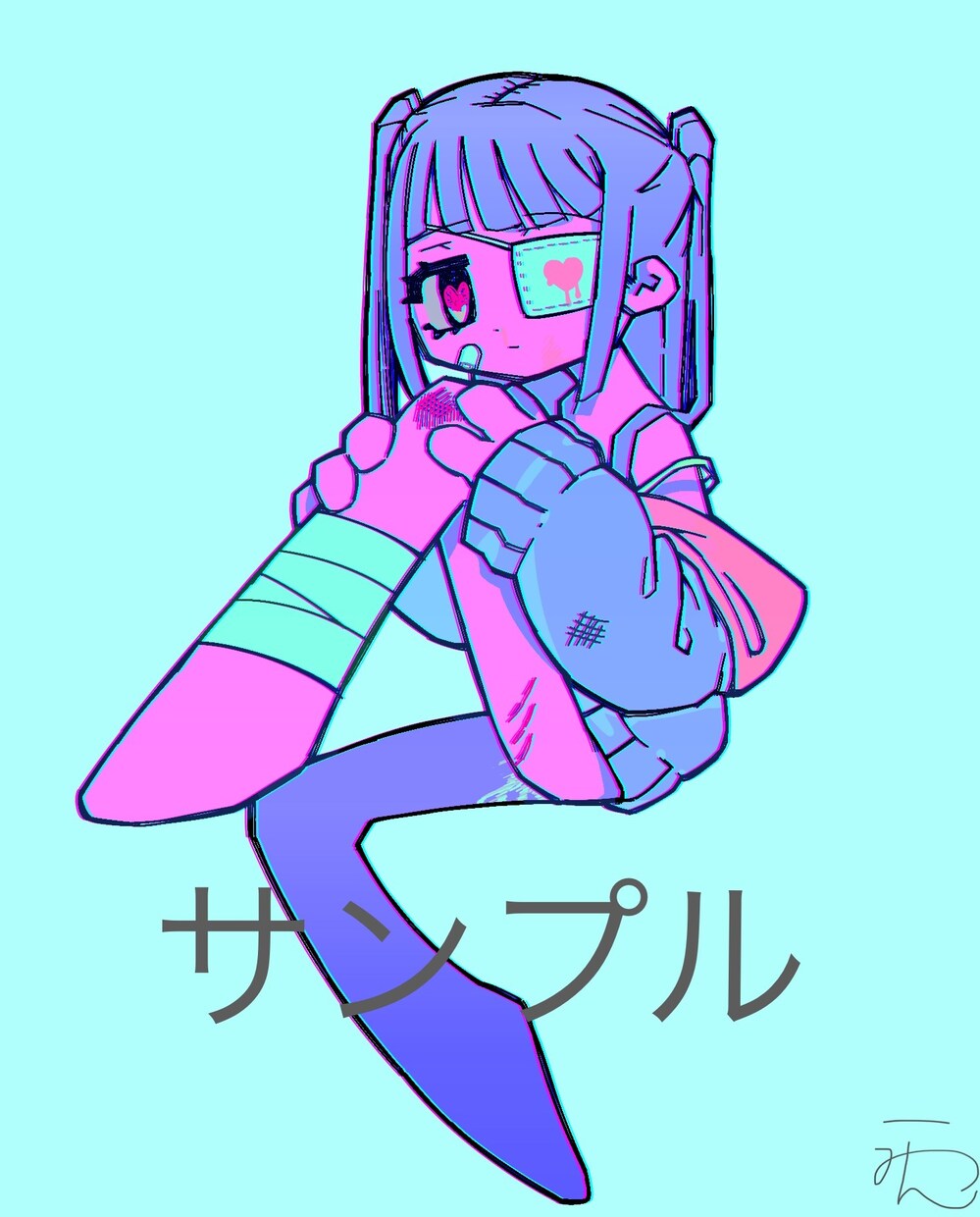病みかわいいアイコン、ヘッダー、イラストを描きます かわいい女の子のアイコン¥1,500~で描かせていただきます イメージ2