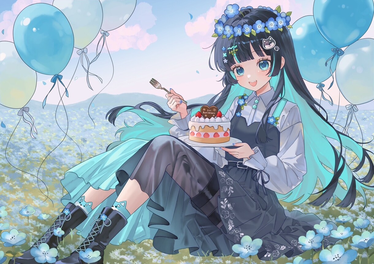 配信活動･記念日向け高級感あるイラストを制作します 世界観までデザインする、華やかイラスト。 イメージ6