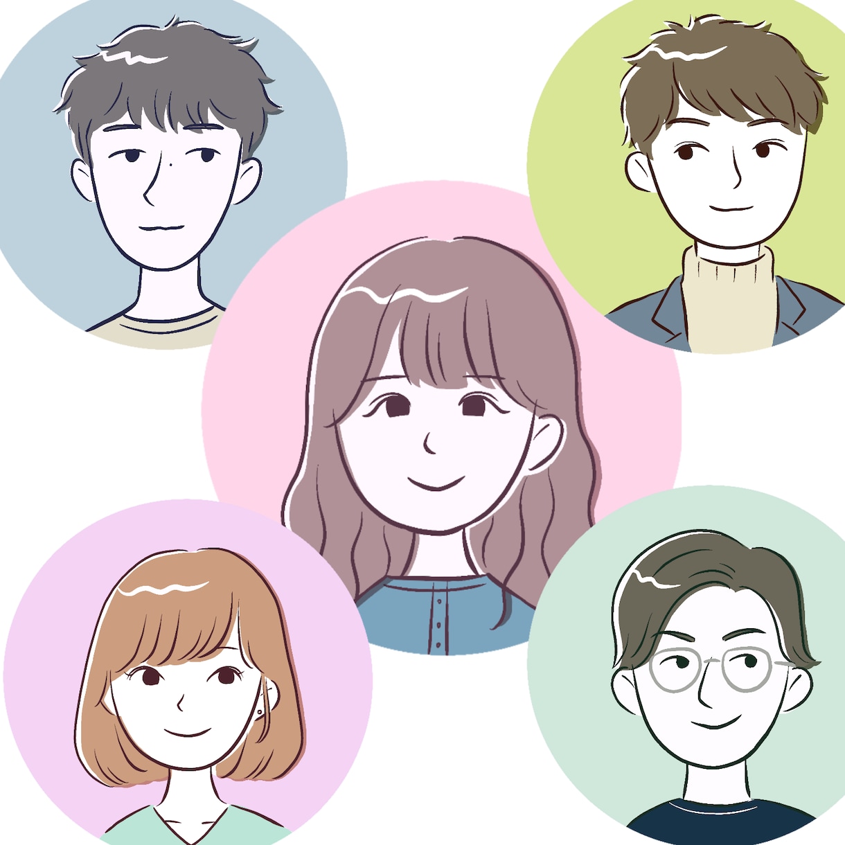 程よく似てる♪シンプルで可愛いアイコンお描きします SNSアイコンやブログなどに♪ イメージ1